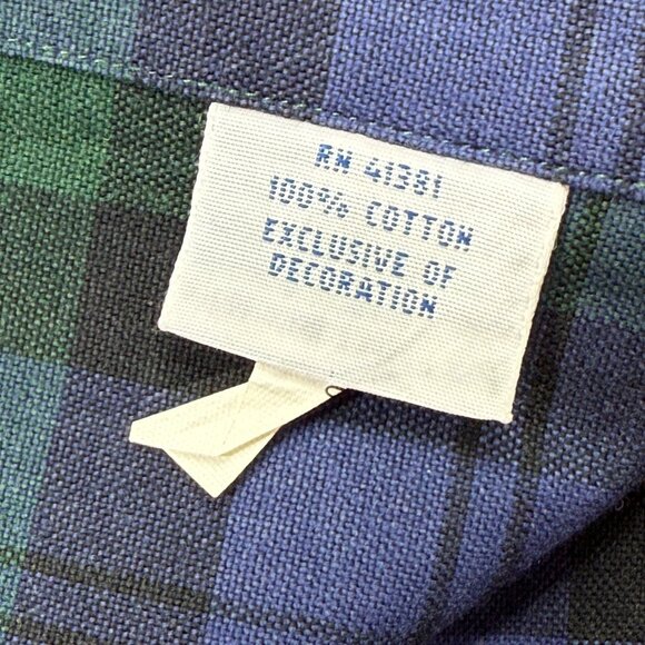 Ralph Lauren Oxford Shirt Men XL Blue Green Plaid Classic Fit Long Sleeve OCBD z - Picture 6 of 14